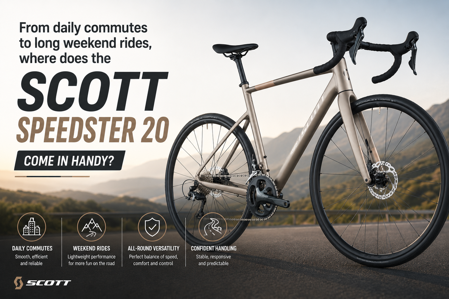 From daily commutes to long weekend rides, where does the "SCOTT Speedster 20" come in handy