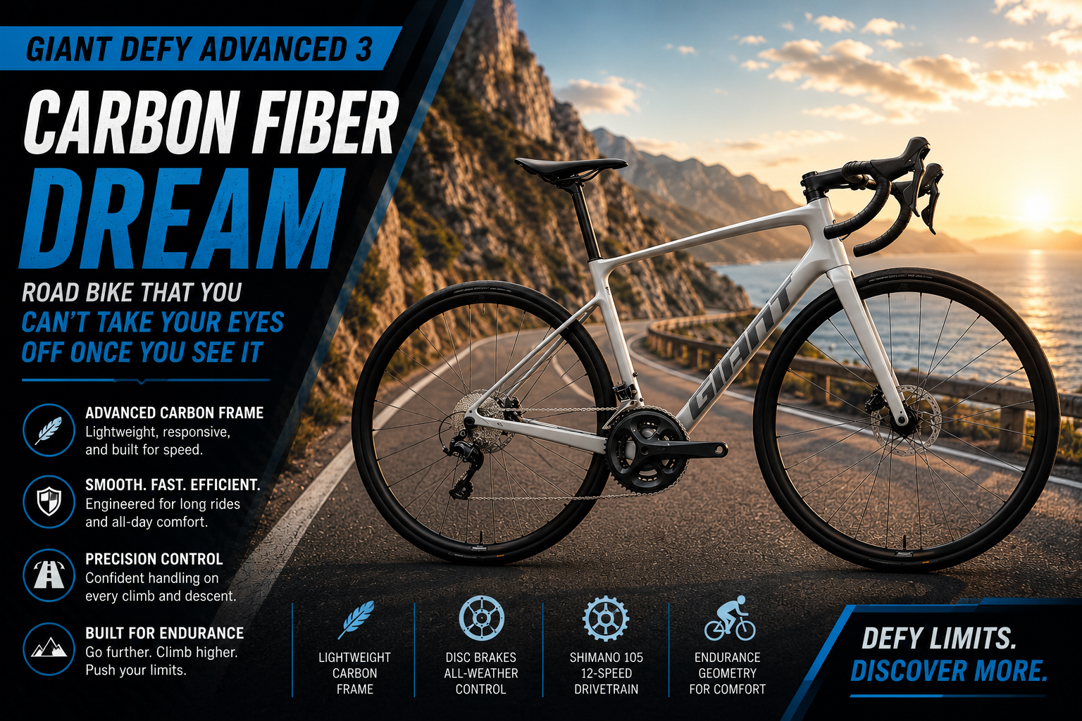 Giant Defy Advanced 3 The carbon fiber dream road bike that you can't take your eyes off once you see it