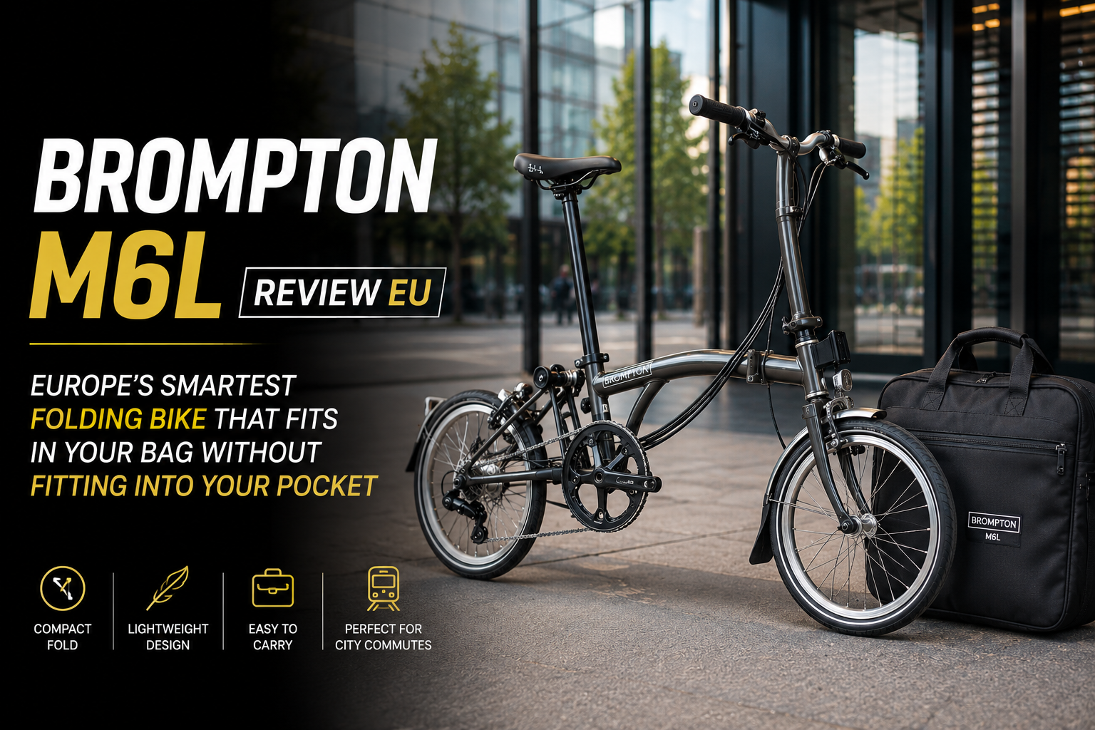 Brompton M6L Review EU Europe's smartest folding bike that fits in your bag without fitting into your pocket